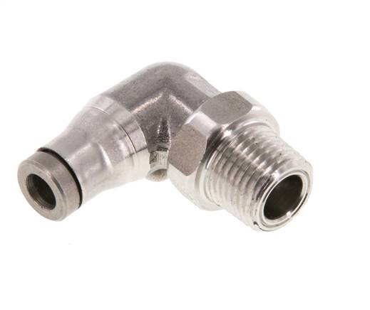 Elbow plug connection NPT 1/8"-4mm, IQS stainless steel