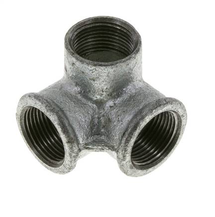 Répartiteur d'angle 3x Rp 3/4" (IG), fonte malléable galvanisée