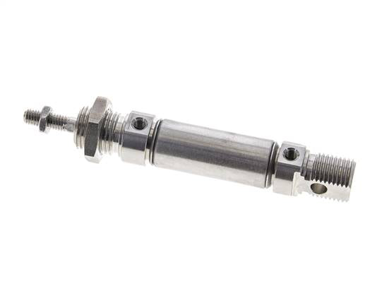 Cylindre ISO 6432, inox, piston 16mm, course 10mm