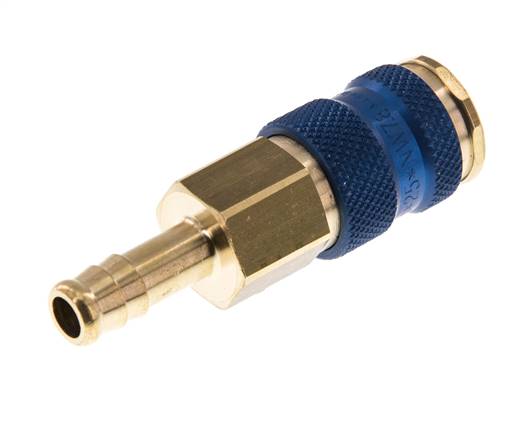 Kupplungsdose (NW7,2) 9 (3/8")mm Schlauch, blau, Sechseck SW12