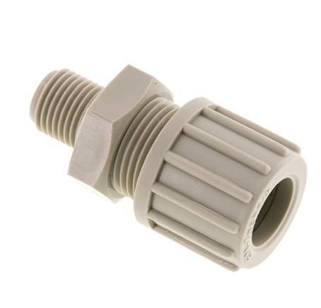 Straight screw connection G 1/4"-14x12mm, polypropylene