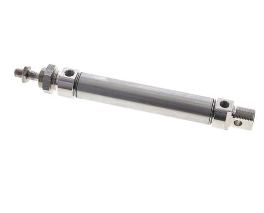 Cylindre ISO 6432, inox, piston 25mm, course 100mm