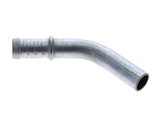 45° hose nipple pipe 18, lock. 17 - 18mm, galvanized steel