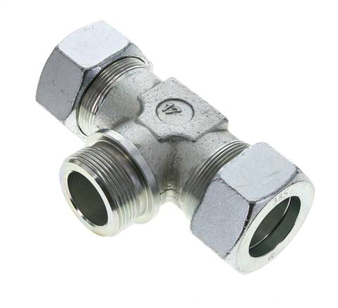 T-Schneidringverschraubung G 1-1/2"-38 S (M52x2), Stahl verzinkt