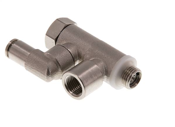 Stop screw connection G 1/8"-G 1/8", with manual emergency actuation IQS-MSV