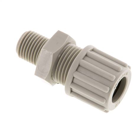 Straight screw connection G 1/4"-12x10mm, polypropylene