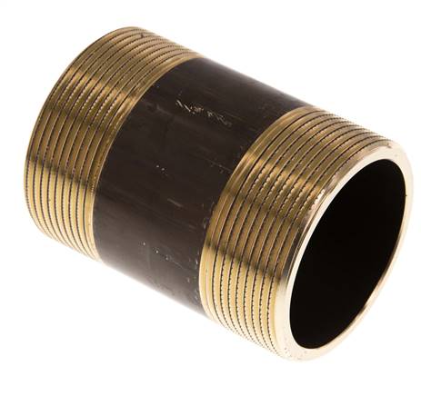 Rohrdoppelnippel G 2"-80mm, Messing