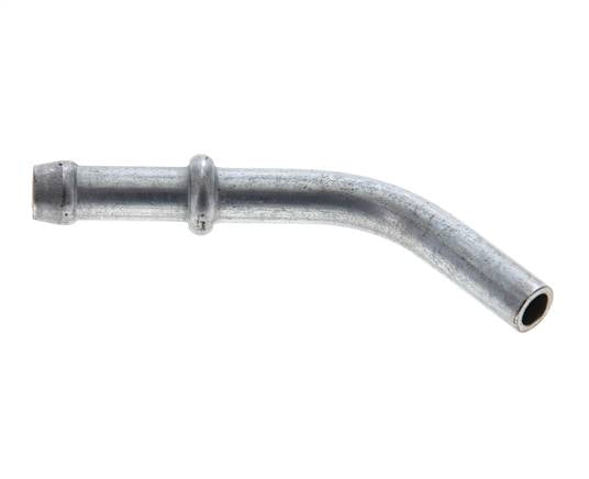 45° hose nipple pipe 6, lock. 5 - 6mm, galvanized steel