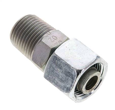 Einstellb. Schneidringverschr. 14 S-NPT 1/2", Stahl verzinkt