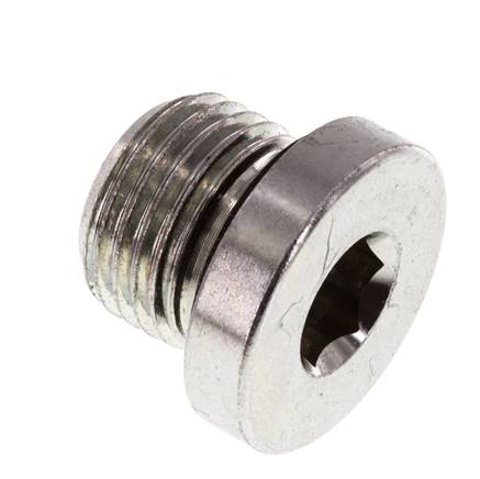 HD sealing plug inner socket. M 16x1.5, galvanized steel