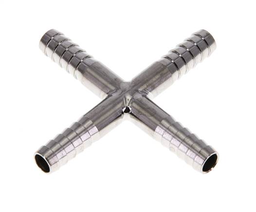 Cross hose connector 6 (1/4")mm, 1.4301