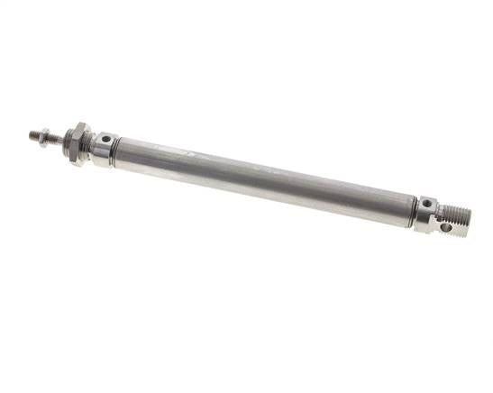 Cylindre ISO 6432, inox, piston 16mm, course 125mm