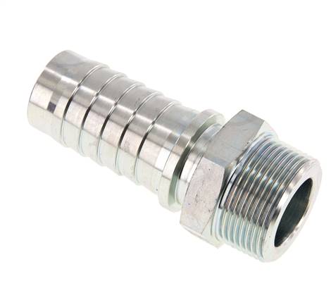 Threaded nozzle, DIN EN 14423 R 1-1/4"-32x48mm, galvanized steel