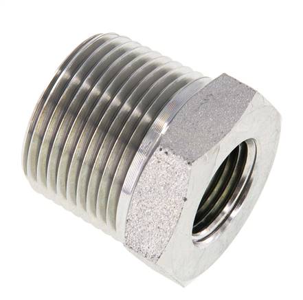 Reducing nipple NPT 1"(AG)-NPT 1/2"(IG), galvanized steel