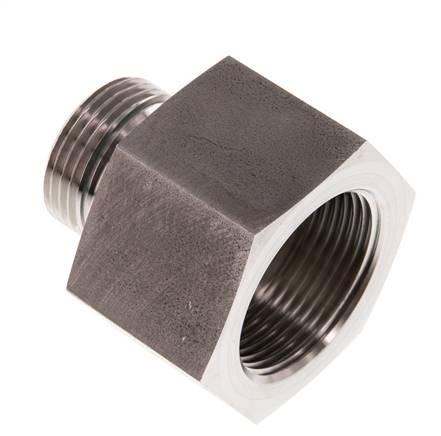 Réducteur hydraulique G 1"(AG)-G 1-1/4"(IG), 1.4571, joint élastomère