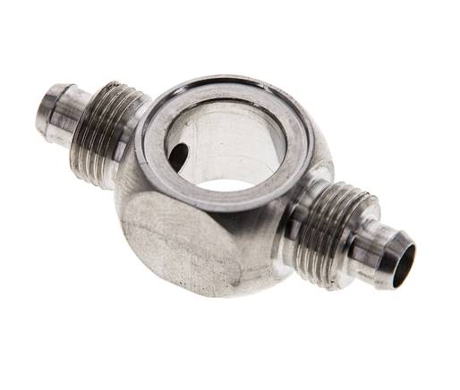 Screw connection, T-ring piece G 1/4"-8x6mm, 1.4571 without nuts