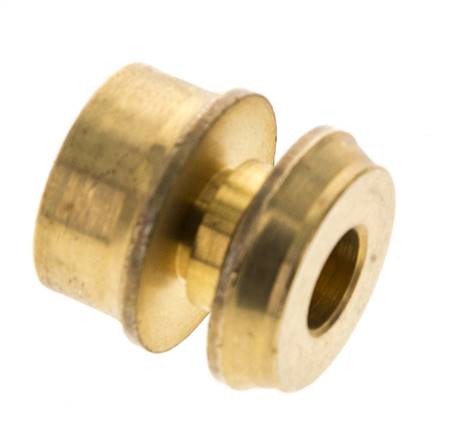 Insert réducteur pour vis à bague de serrage. 14mm-6 (M10x1)mm, laiton