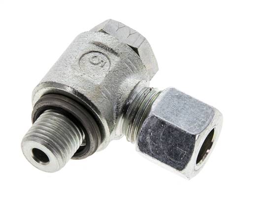 Raccord à vis pivotant coudé G 1/4"-10 L (M16x1,5), acier galvanisé