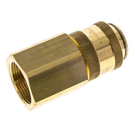 Coupling socket (NW19) G 1-1/4" (IG), brass