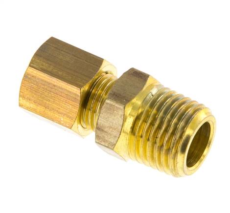 Raccord à compression droit R 1/4"-6 (M10x1)mm, laiton