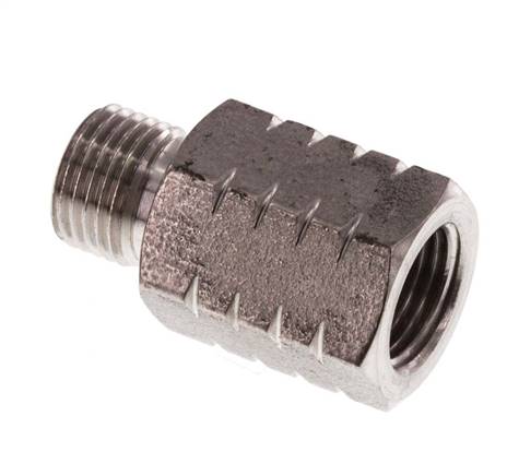 Reducing nipple G 1/8"(AG)-NPT 1/8"(IT), 1.4571