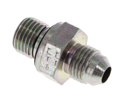 Doppelnippel G 1/4"-UNF 1/2"-20(JIC), Stahl verzinkt