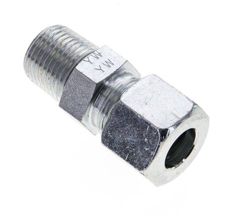 Raccord à bague coupante droite. NPT 1/2"-14 S (M22x1,5), acier galvanisé