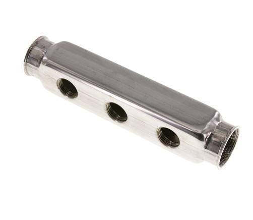 Distribution strip 2x G 1", double-sided outlets 6x G 1/2"