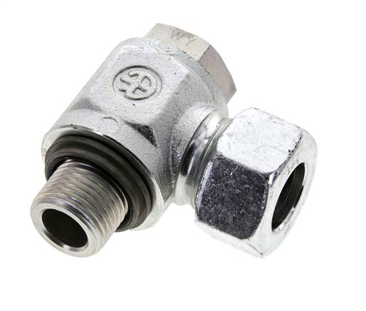 Raccord à vis pivotant coudé G 1/2"-15 L (M22x1,5), acier galvanisé