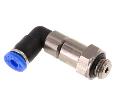 Raccord coudé à vis rapide G 1/8"-4mm, norme IQS