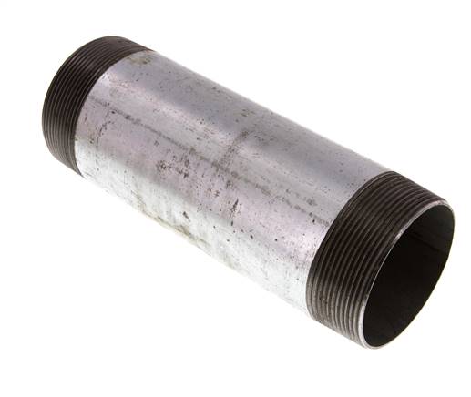 Pipe double nipple R 2-1/2"-200mm, steel pipe ST 37 galvanized