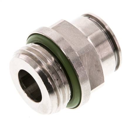 Straight plug connection G 1/2"-12mm, IQS stainless steel