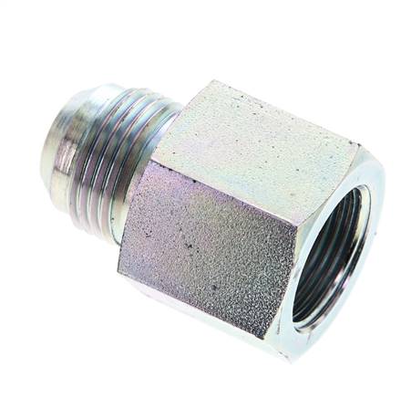 Reducing nipple UN 1-1/16"-12(JIC-AG)-G 3/4"(IG), galvanized steel