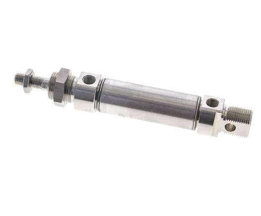 Cylindre ISO 6432, inox, piston 25mm, course 40mm