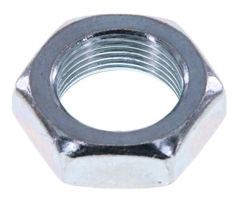 Hexagonal lock nut M 22x1.5, galvanized steel