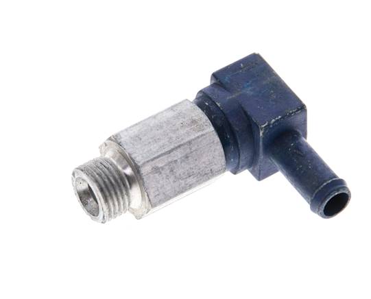 Elbow plug connection, long G 1/8"-6mm inside, aluminum