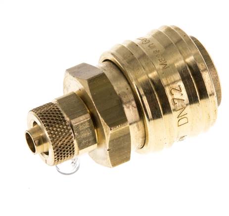 Coupling socket (NW7.2) 8x6mm hose, brass