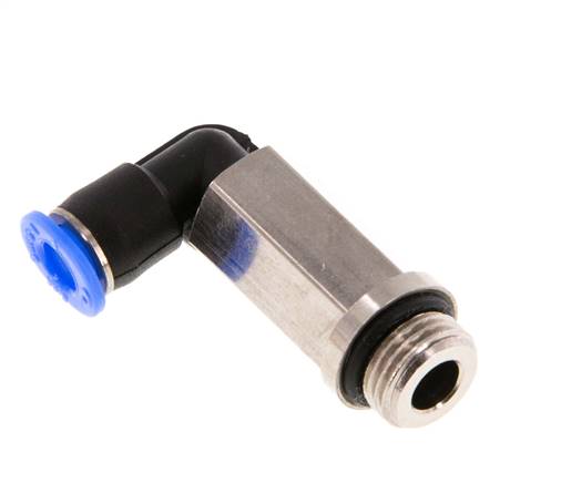 Elbow plug connection, long G 1/8"-4mm, IQS-Mini