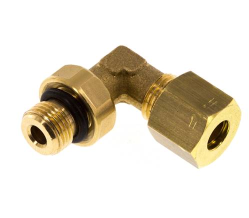 Elbow compression fitting G 1/8"-6 (M10x1)mm, brass