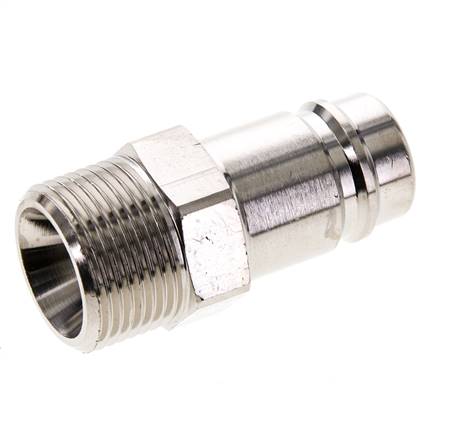 Coupling plug (NW15) G 3/4" (AG), nickel-plated brass