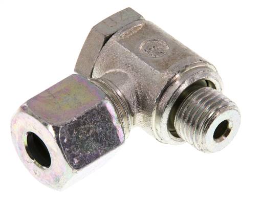 Raccord à vis pivotant coudé G 1/4"-8 S (M16x1,5), acier galvanisé