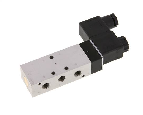 Électrovanne 5/2 voies, G 1/8", ressort pneumatique, 12 V DC, standard