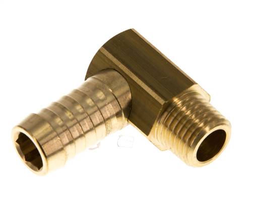 Angle threaded nozzle M 14x1.5 (conical)-13 (1/2")mm, brass