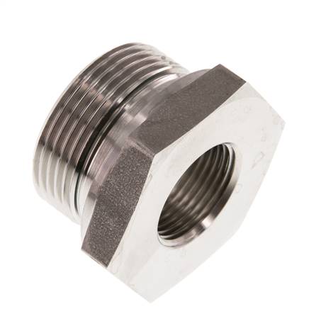 Réducteur hydraulique G 1-1/4"(AG)-G 3/4"(IG), 1.4571, joint élastomère