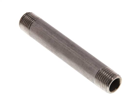 Raccord double pour tuyau R 1/4"-80mm, 1.4571