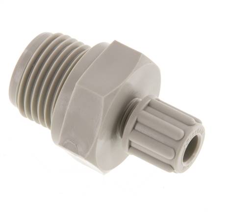 Straight screw connection G 1/2"-6x4mm, polypropylene