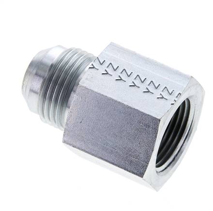 Reducing nipple UN 1-1/16"-12(JIC-AG)-NPT 3/4"(IG), galvanized steel