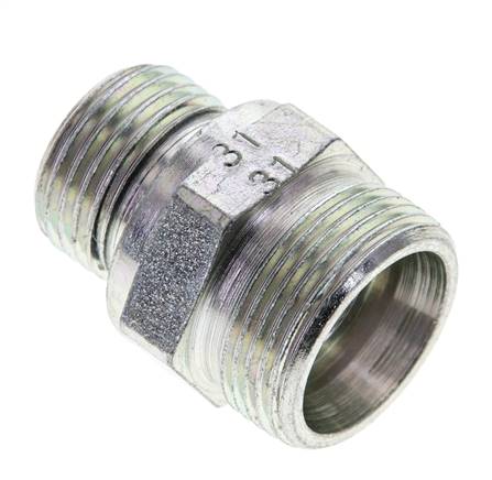 Raccord à bague coupante droite. G 1/2"-18 L (M26x1,5), sans écrou ni bague coupante, acier galvanisé