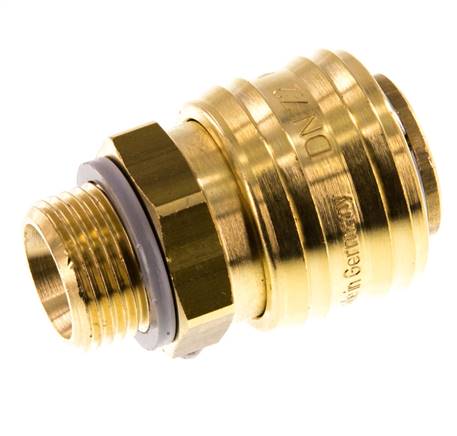 Coupling socket (NW7.2) G 3/8" (AG), brass