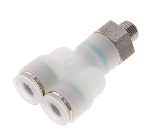 Raccordement en Y G 1/8"-8mm, IQS-PVDF